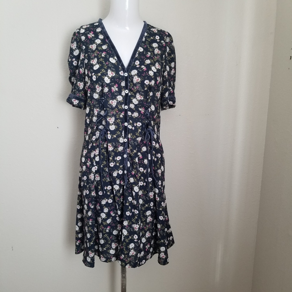 Chelsea & Violet Navy Floral Mini Dress